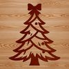 A stylized illustration of a Christmas tree in vector format.