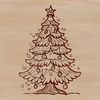 Vibrant Holiday Decoration A festive Christmas tree illustration with ornaments and lights.