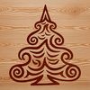 Ornate Christmas Tree Design An intricately designed Christmas tree with ornaments, perfect for vector graphics and cutting machines.