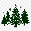 A minimalist illustration of a classic Christmas tree, suitable for digital decoration or printing.