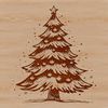 Whimsical Christmas Tree Design A stylized illustration of a Christmas tree made from vector shapes.