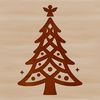 A detailed graphic representation of a festive holiday tree with intricate design elements.
