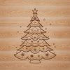 A vector graphic representation of a festive holiday Christmas tree, suitable for various design applications.