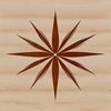 A stylized star symbol with clean lines and geometric shape, suitable for vector graphics design.