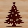 A festive Christmas tree silhouette in vector format for commercial or personal use.