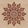 A single, intricately detailed snowflake, suitable for digital cutting or laser engraving.