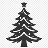 A stylized illustration of a Christmas tree, suitable for commercial or personal use.