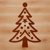 Christmas decoration vector art featuring a classic tree silhouette.