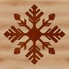 A delicate six-pointed snowflake design suitable for winter-themed projects.