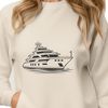 Beautiful Modern Yacht Design Vector A vector graphic illustration of a sleek modern yacht.