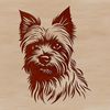 Small Dog Silhouette with Distinctive Features A small, fluffy dog with a distinctive head shape, often kept as a popular pet.