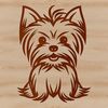 A small breed dog sitting on its haunches, depicted in vector format as a digital illustration.