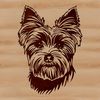 A high-quality vector image of a small dog with a distinctive head shape.