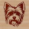 Small Breed Dog Portrait SVG Image A small breed dog with a distinctive head shape, typically kept as a pet.
