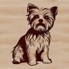 A sitting Yorkshire Terrier dog in vector art format.