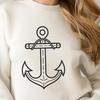 Beautiful Anchor In DXF Format