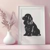 Artistic Cocker Spaniel Vector Art