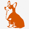 Sitting Corgi Stencil - PNG Free Download