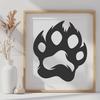 Paw Print Drawing In PDF File Format For Free Download