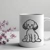 Artistic Sitting Poodle In SVG - Commercial Use