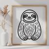 Sloth Stencil In SVG File Format For Free Download