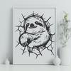 Free Sloth Template In SVG For Free Download