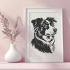 Beautiful Australian Shepherd SVG