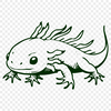 Beautiful Axolotl Vector Craft File - Free PDF