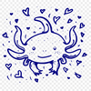 Axolotl Vector Craft File In PNG File Format For Free Download