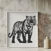 Beautiful Standing Tiger Printable Image