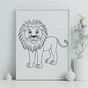 Stunning Standing Lion Drawing