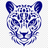 Big Cat Artwork In SVG, PNG, PDF And DXF File Formats