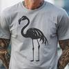 Flamingo Bird Silhouette Design A detailed illustration of a full-bodied flamingo, suitable for various design applications.