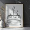 Cake Stencil In PNG File Format For Free Download