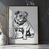 Artistic Bulldog - Cricut DXF