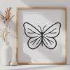 Free Unique Butterfly Printable Image DXF - Commercial Use