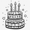 Stunning Birthday Cake Vector Image - Free DXF Download