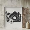 Floral Camera Printable Image