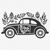 Artistic Car Decal In DXF For Free Download