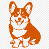 Free Sitting Dog Vector Art - DXF