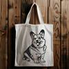 Creative Sitting Corgi Vector Drawing