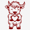 Free Highland Cow In DXF Free Commercial Use Download