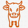 Cow In PDF Format - Free Commercial Use License