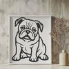 Cute Bulldog Digital Drawing In PNG For Free Download