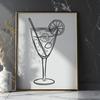 Vector illustration of a cocktail in a glass.
