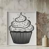 Artistic Cupcake In DXF - Free Digital Download