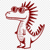 Stunning Dinosaur Wearing Sunglasses PNG