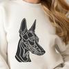 Ornate Doberman Pinscher - Laser SVG