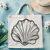 Stunning Seashell Digital Artwork - Free DXF Download