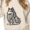 Ornate Sitting Shetland Sheepdog PDF